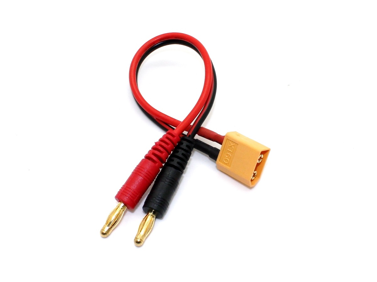 Ladekabel XT60 auf Banana Stecker 4mm - 25cm lang – Bild 2