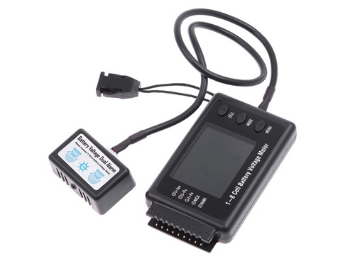 BVM-8S, Akku/LiPoCellmeter, Spannungsmessgerät 1-8 Zellen mit Alarm-Modul
