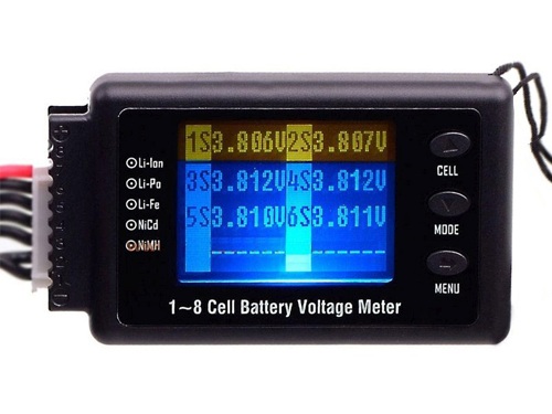 BVM-8S, Akku/LiPoCellmeter, Spannungsmessgerät 1-8 Zellen mit Alarm-Modul – Bild 5