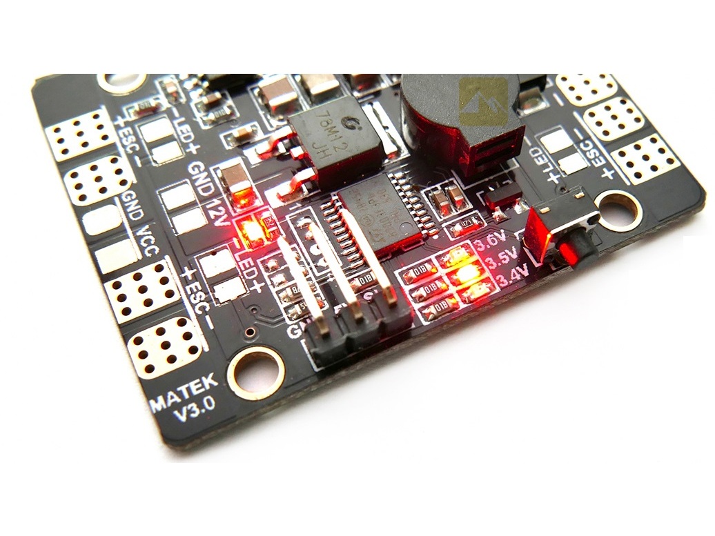 Matek PDB Verteilerplatine V3 - BEC 3A - 5V/12V - 5-in-1 HUB – Bild 4