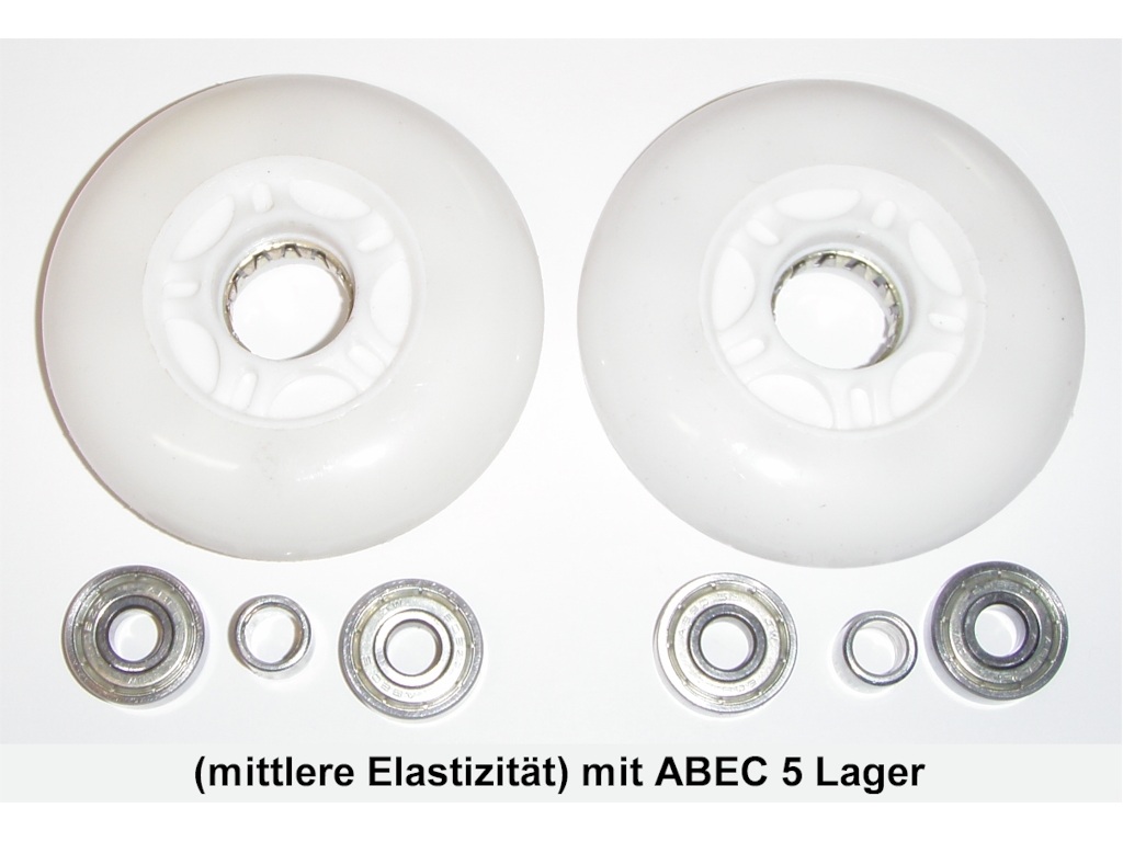 Räder (2-er Set) für Waveboard (mittlere Elastizität) mit Kugellager 608ZZ