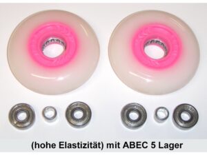 Räder (2-er Set) für Waveboard (hohe Elastizität) mit Kugellager 608ZZ
