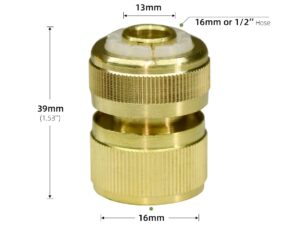 Schnellkupplung aus Messing mit 13mm Schlauchanschluss (Gardena)