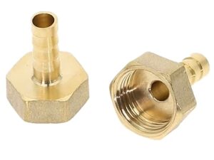 Schlauchanschluss aus Messing 12mm - 1/2 Zoll Innengewinde