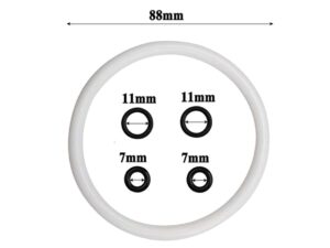 O-Ring, Silikon Dichtungs - Set 88mm, 2x 7mm, 2x13mm zu Cornelius Keg