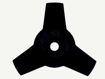 Metallblatt / 3-Zahn Messer 255mm zu Rasentrimmer