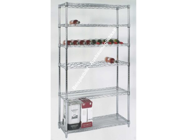 Chrom-Metall-Regal 99 x 91 x 36 cm – Bild 3