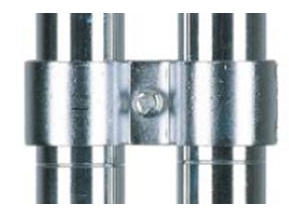 Set Verbinder zu Chrom-Gitterregal 4 Stk. - Set a 4 Stück