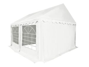 HEBU-Tent - Profi PVC Partyzelt 4x4 m  weiss