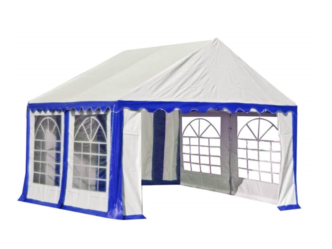 HEBU-Tent - Profi PVC Partyzelt 4x4 m blau – Bild 3