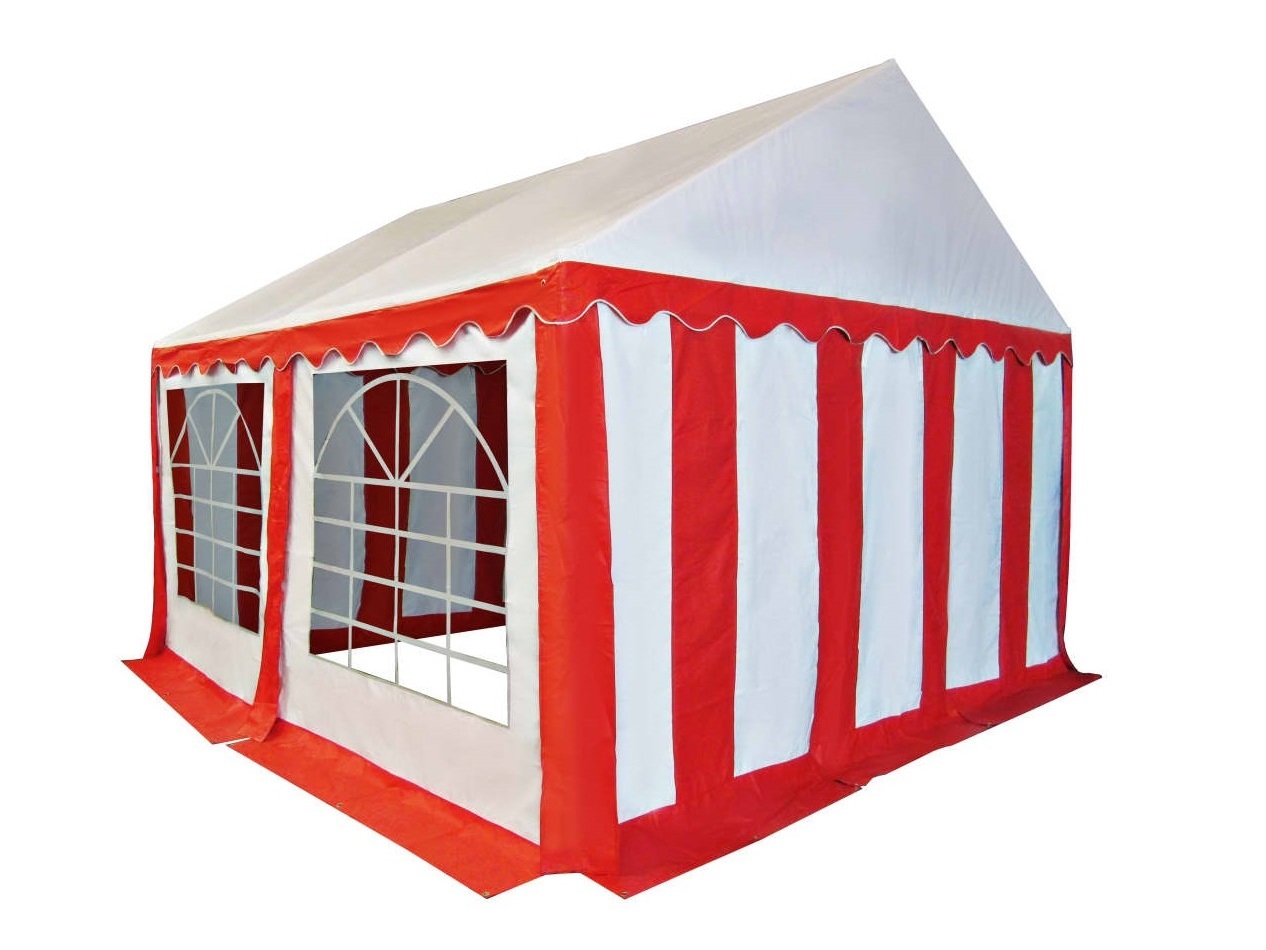 HEBU-Tent - Profi PVC Partyzelt 4x4 m rot