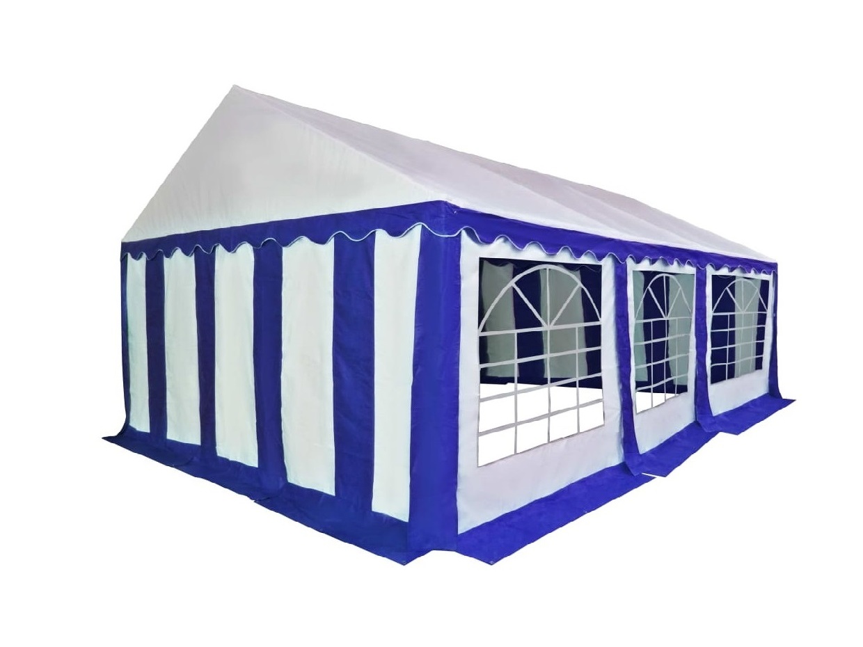 HEBU-Tent - Profi PVC Partyzelt 5x6 m blau