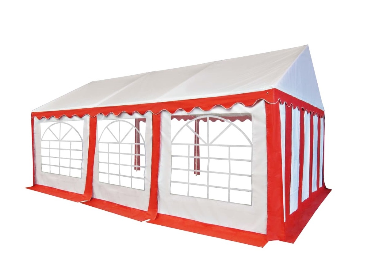 HEBU-Tent - Profi PVC Partyzelt 5x6 m rot – Bild 2