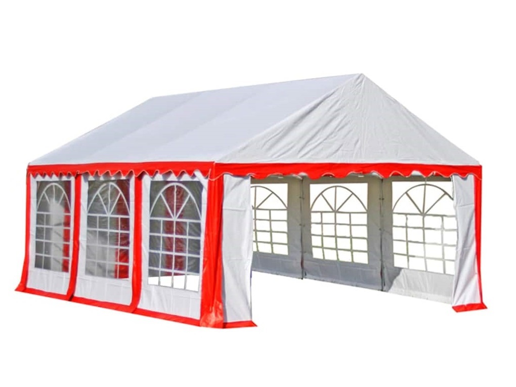 HEBU-Tent - Profi PVC Partyzelt 5x6 m rot – Bild 3
