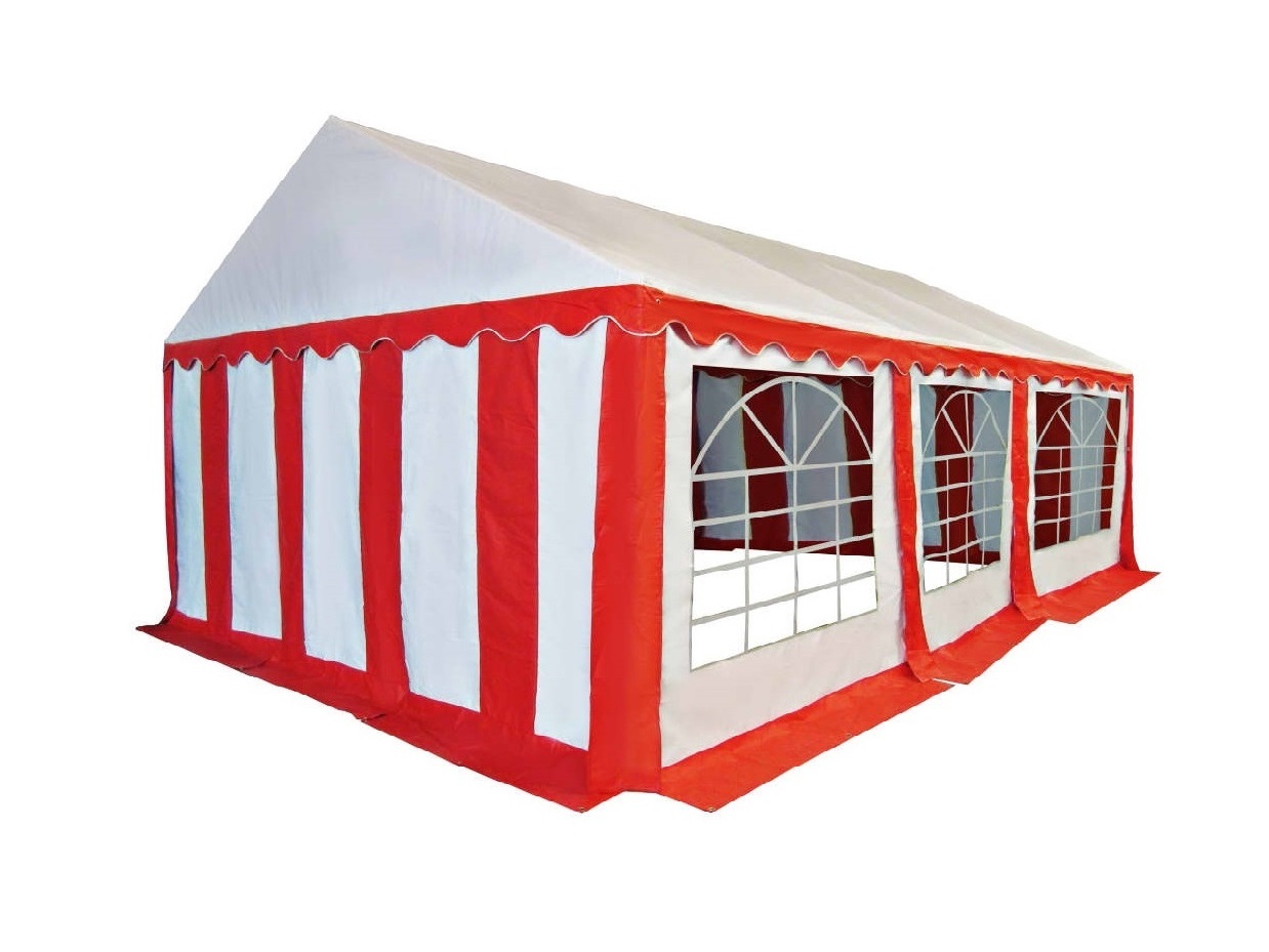HEBU-Tent - Profi PVC Partyzelt 5x6 m rot