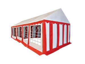 HEBU-Tent - Profi PVC Partyzelt 3x8 m rot