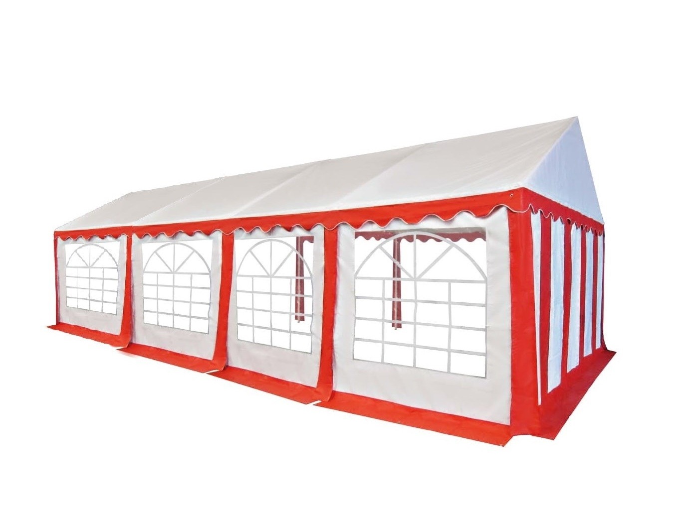 HEBU-Tent - Profi PVC Partyzelt 5x8 m rot – Bild 2