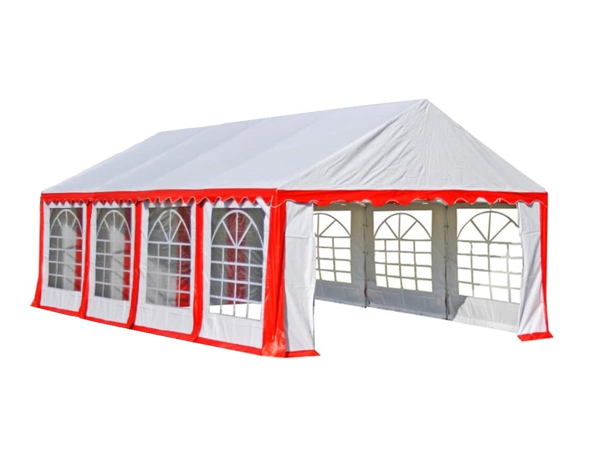 HEBU-Tent - Profi PVC Partyzelt 5x8 m rot – Bild 3