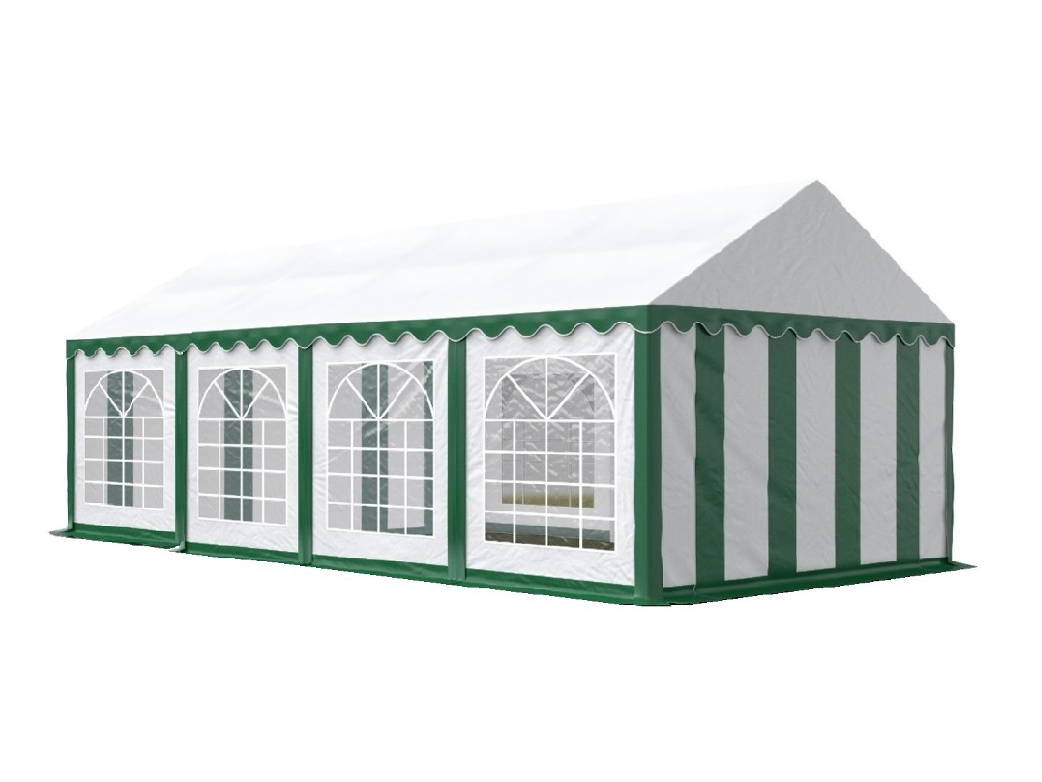 HEBU-Tent - Profi PVC Partyzelt 4x8 m grün