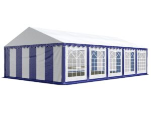 HEBU-Tent - Profi PVC Partyzelt 5x10 m blau