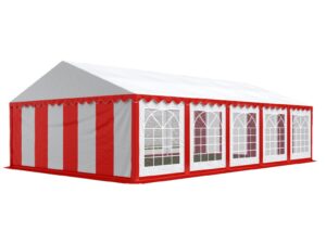 HEBU-Tent - Profi PVC Partyzelt 4x10 m rot