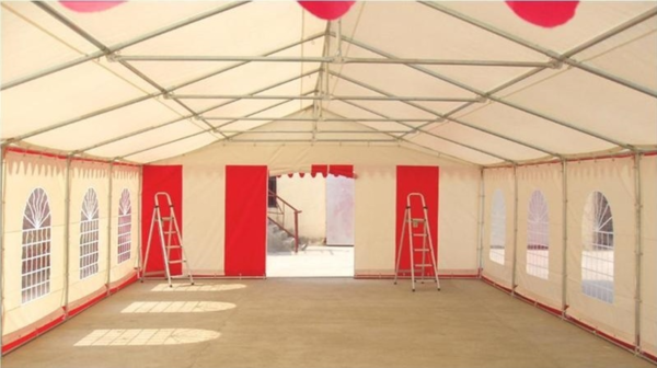 HEBU-Tent - Profi PVC Partyzelt 6x8 m blau – Bild 4