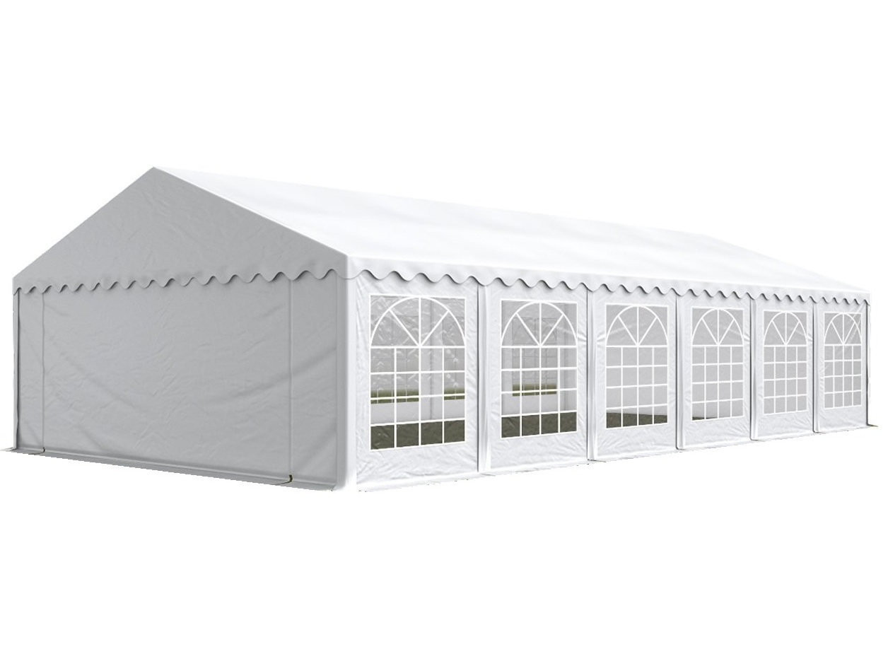 HEBU-Tent - Profi PVC Partyzelt 6x12 m weiss