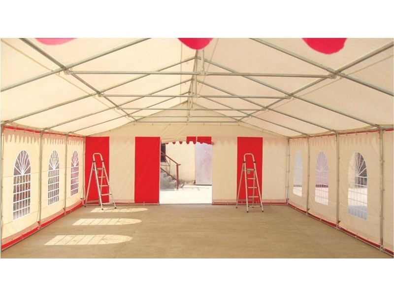 HEBU-Tent - Profi PVC Partyzelt 6x8 m weiss – Bild 4