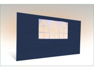 Standard Seitenwand 3x1.95m mit Fenster in blau