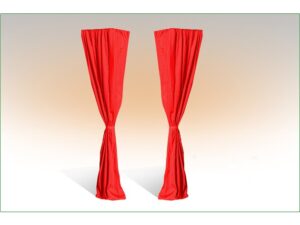 Deko-Schal - Eckvorhänge für Faltzelte - rot