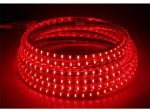 LED Streifen - ROT - 230V - flexibel  - 4 Watt - 12 Meter - wasserdicht