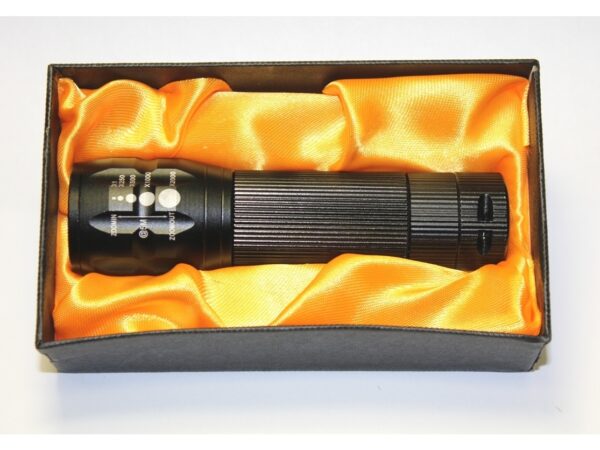 High Power LED CREE 3W Alu Taschenlampe mit Akku und Ladegerät – Bild 3