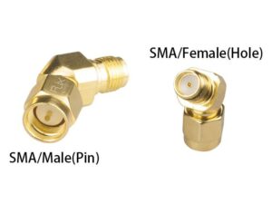 FPV Antennen-Adapter - 45 Grad - SMA male zu SMA female - 2er Set
