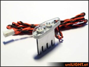 uniLIGHT 11mm DUAL Navigation + Blitzlicht, 10Wx2 - grün-weiss