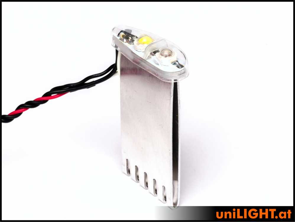 uniLIGHT 11mm DUAL Navigation + Blitzlicht, 16Wx2,T-Fuse - rot-weiss