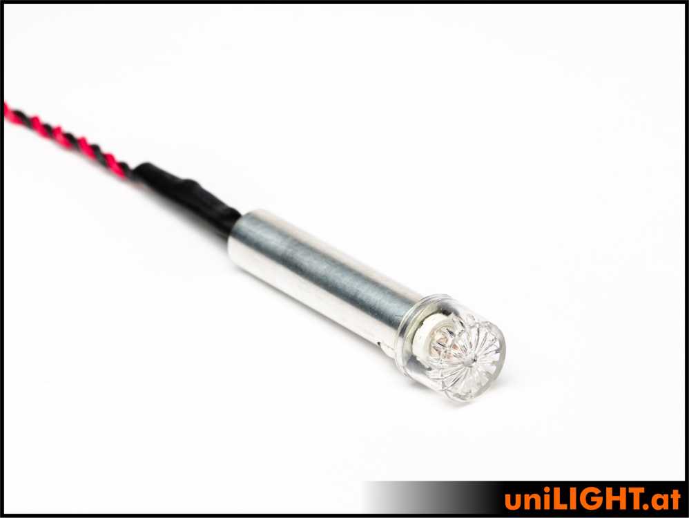 uniLIGHT 13mm DUAL Navigation + Blitzlicht, 8Wx2, T-Fuse - weiss-weiss