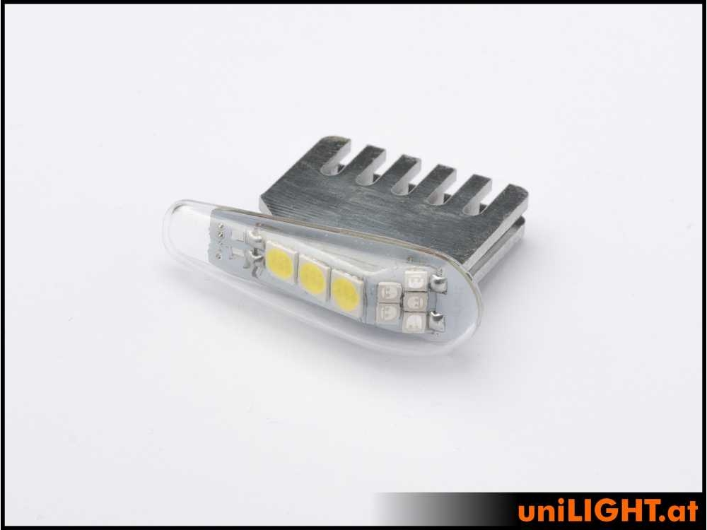 uniLIGHT 14mm DUAL Navigation + Blitzlicht, 17Wx2 - grün-weiss – Bild 2