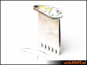 uniLIGHT 18mm DUAL Navigation + Blitzlicht, 24Wx2, T-Fuse - rot-weiss