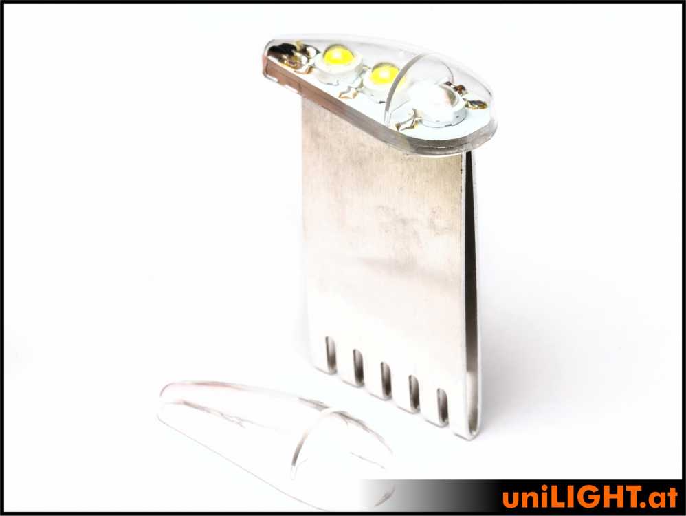 uniLIGHT 18mm DUAL Navigation + Blitzlicht, 24Wx2, T-Fuse - rot-weiss