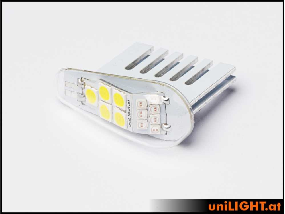 uniLIGHT 20mm DUAL Navigation + Blitzlicht, 24Wx2 - grün-weiss – Bild 2