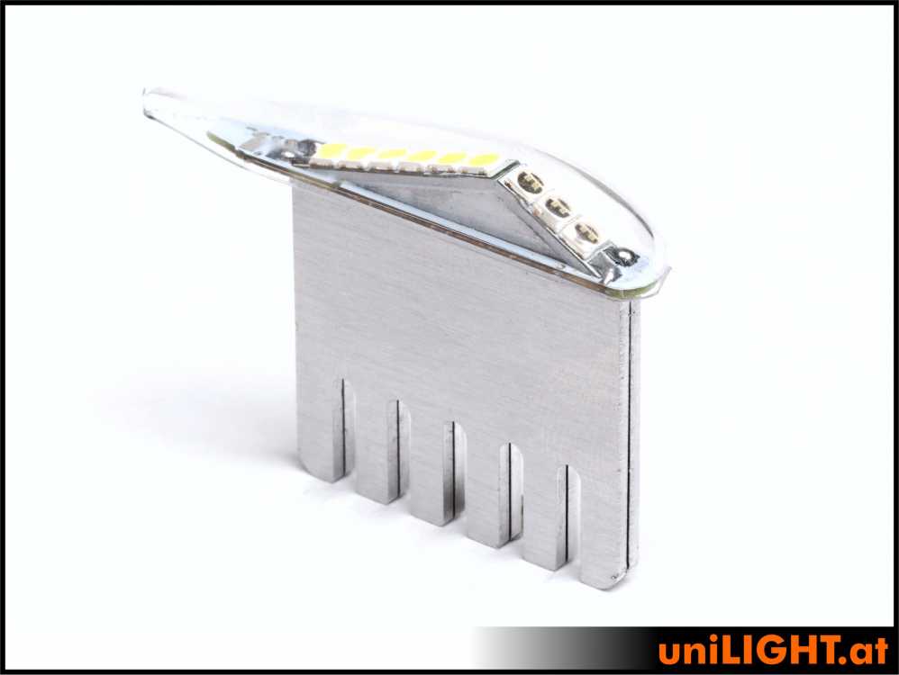 uniLIGHT 6mm DUAL Navigation+Strobe Licht, 12Wx2 - grün-weiss