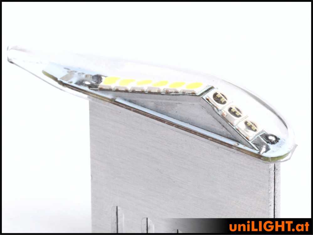 uniLIGHT 6mm DUAL Navigation+Strobe Licht, 12Wx2 - grün-weiss – Bild 2