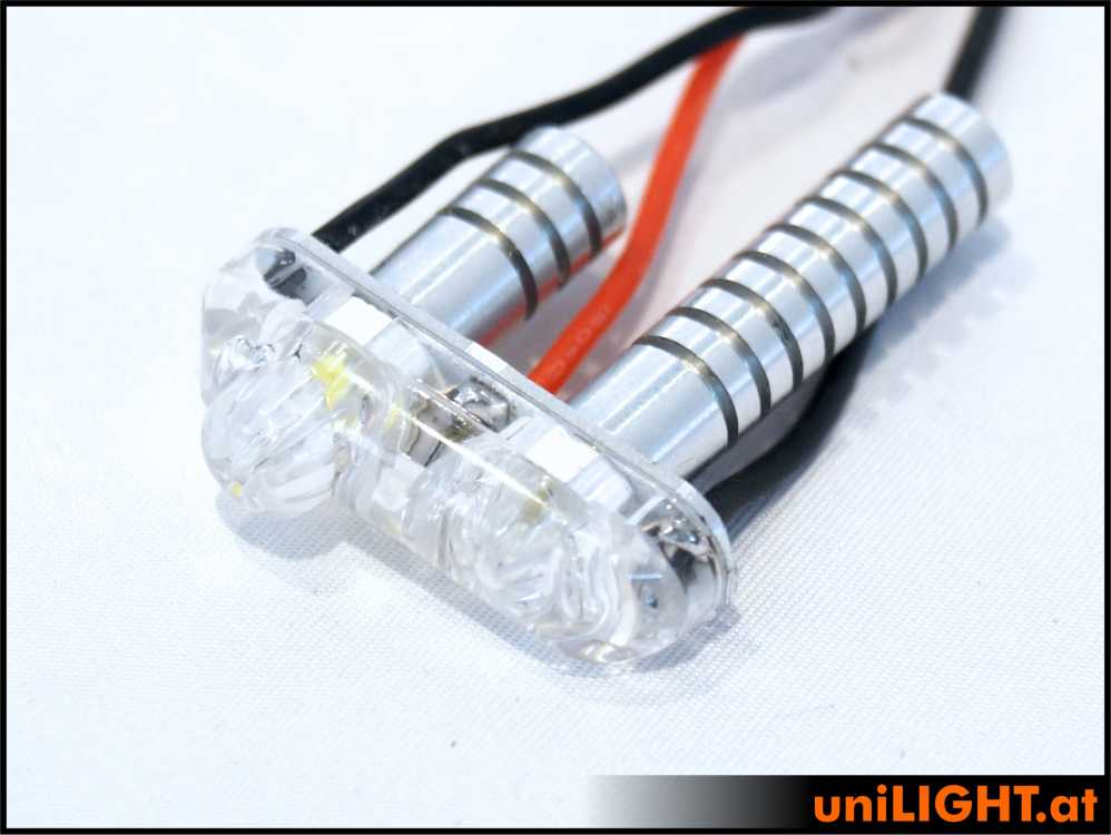 uniLIGHT 8mm DUAL Navigation + Blitzlicht, 10Wx2 - grün-weiss – Bild 2