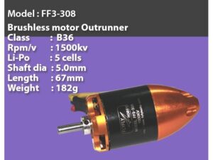 Brushless-Outrunner Motor, B36 67, 1500KV von FlyFly, FF3-308