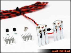 uniLIGHT FLAT Navigationslicht doppelt, 2x - rot