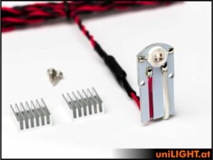 uniLIGHT FLAT Blitzlicht, 8Wx2, T-Fuse - rot