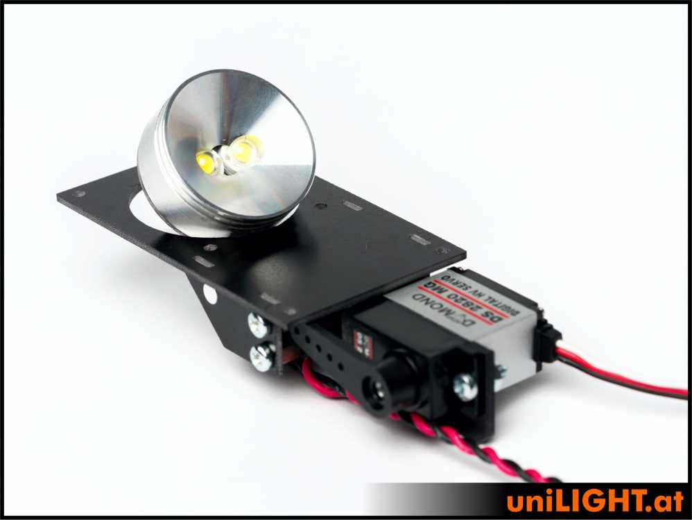 uniLIGHT 30mm Klappscheinwerfer HV, 8Wx2, T-FUSE - warmweiss