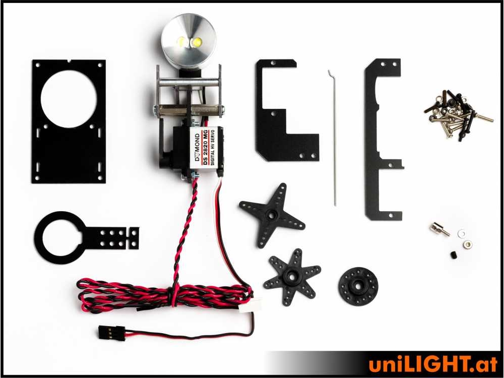 uniLIGHT 30mm Klappscheinwerfer HV, 8Wx2, T-FUSE - warmweiss – Bild 2
