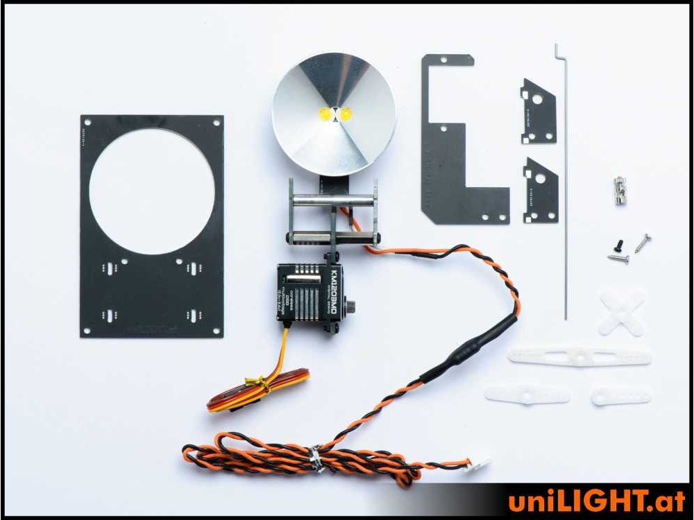 uniLIGHT 50mm Klappscheinwerfer HV, 12Wx2, T-FUSE - weiss – Bild 2