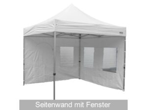 Seitenwand PRO / DELUXE 3m weiss mit Fenster